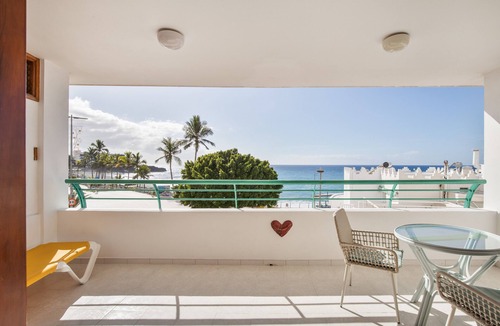 Puerto Naos Apartment | Apartment 'Playa Delphin 202' with Sea View, Balcony and Wi-Fi