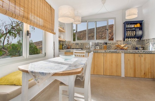 Haria House | Holiday Home 'Casa Azul' with Sea View, Private Terrace & Wi-Fi