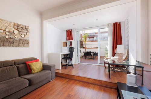 Sants Apartment | Private terrace, 3 bedrooms, 2 bathrooms, central Barcelona