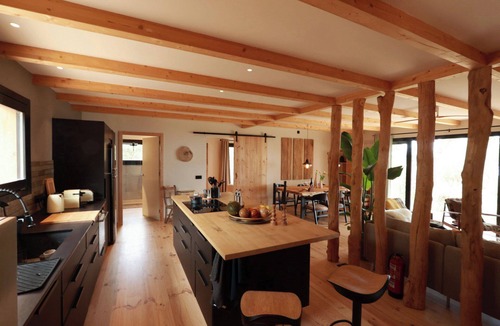 Sant Vicenc de Montalt Ski Chalet | Wooden Villa with Sea View and Wellness on Boutique Estate near Barcelona Coast