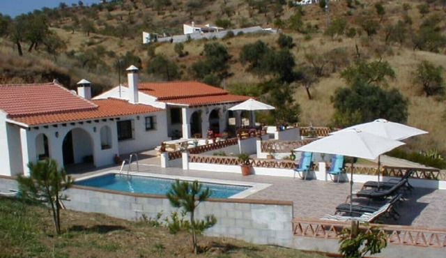 Luxury villa with pool and beautiful views set in 8 acres of almond groves.