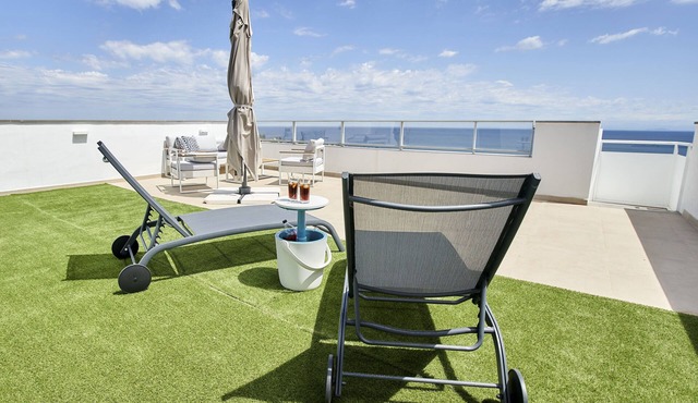 Penthouse with luxury amenities, a rooftop terrace, and breathtaking views