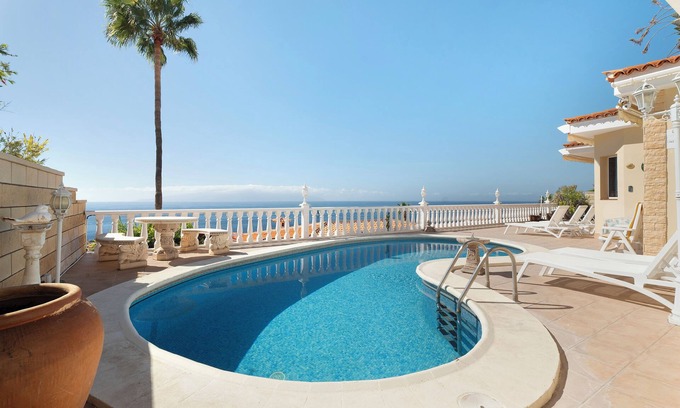 Puerto de Santiago Villa | Vacation Home 'House Carla Pool Private' with Sea View, Heated Pool & Wi-Fi